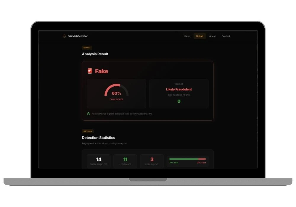 AI-Powered Fake Job Detector | NLP & Machine Learning Final Year Project