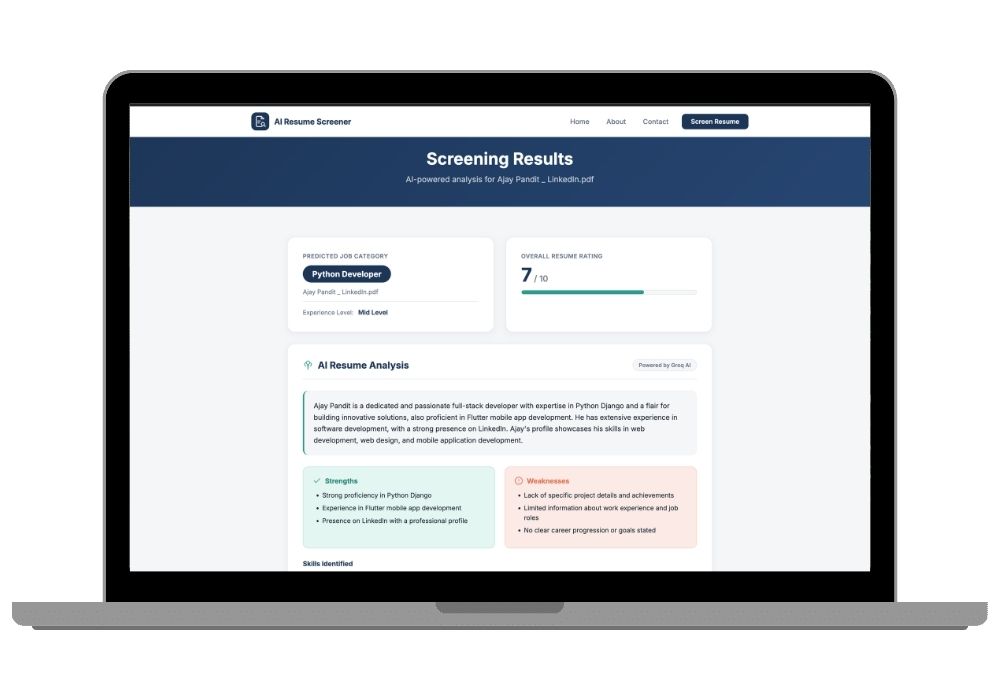 AI Resume Screening System