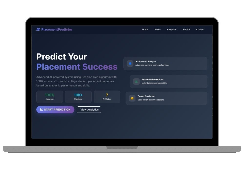 AI-Powered College Placement Prediction System - Complete Flask Web Application for Final Year Students