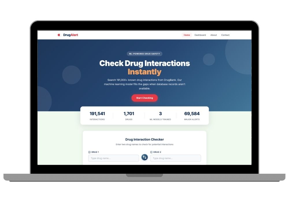 AI-Powered Drug Interaction Alert System | Machine Learning Healthcare Final Year Project with Source Code