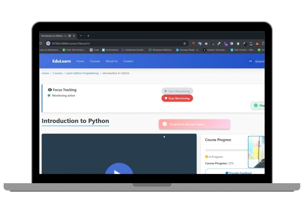 AI-Powered E-Learning Platform with Real-Time Student Monitoring