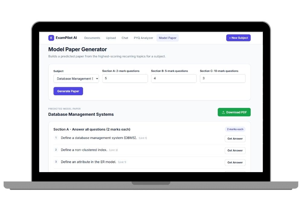 ExamPilot AI RAG Exam Prep Assistant That Cites Your Own Notes | Django Final Year Project with Source Code