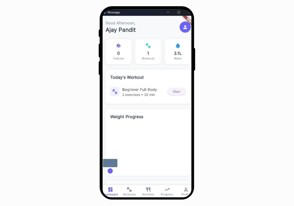 FitFlow: Fitness Tracker with Workout & Nutrition Planner – Final Year Project in Flutter