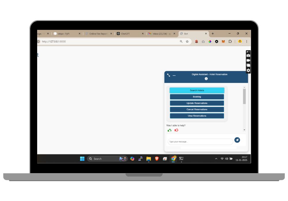 Hotel reservation chatbot