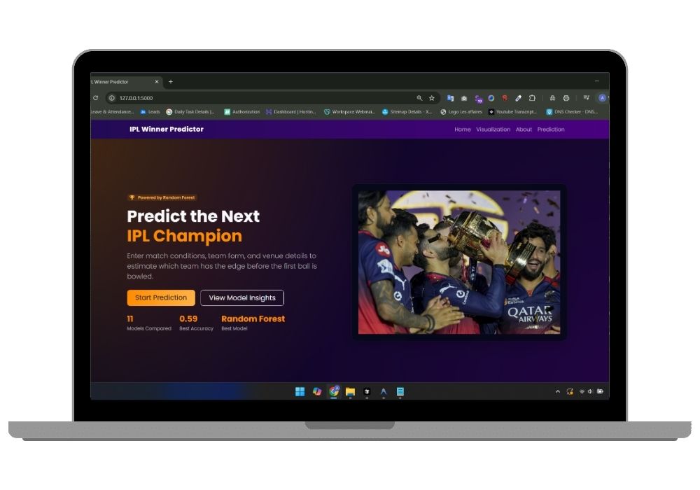 AI-Powered IPL Match Winner Prediction System with Machine Learning - Real-Time Cricket Analytics