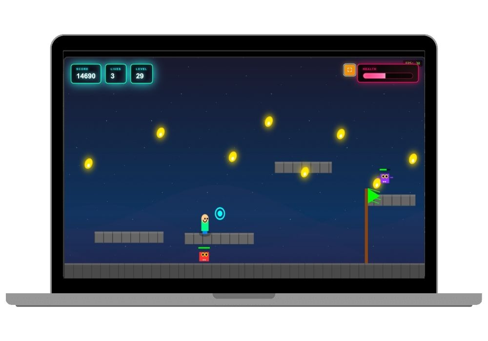 JumpQuest - 2D Platformer Game with Phaser 3 | Final Year Project with Source Code
