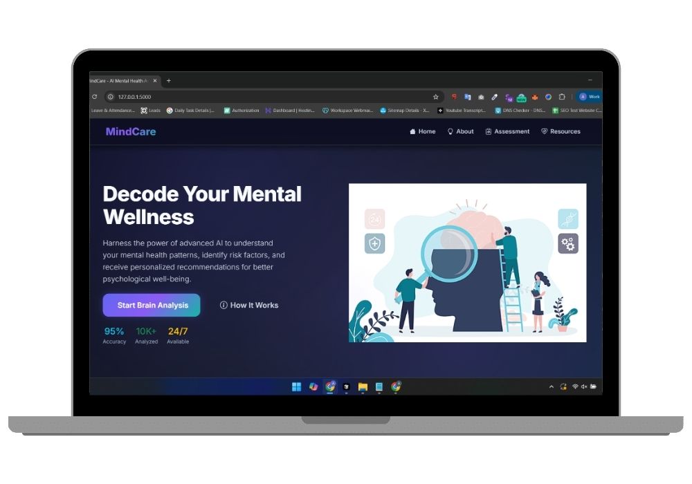 MindCare: AI-Powered Mental Health Prediction & Wellness Platform | Final Year Python Project