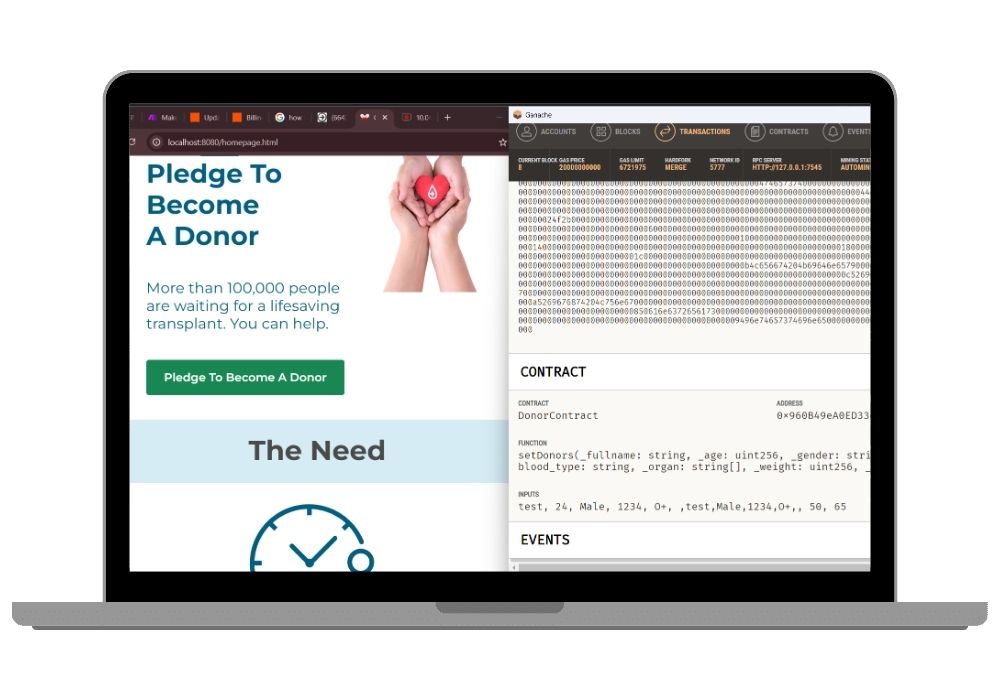 Organ Donation Platform using Blockchain