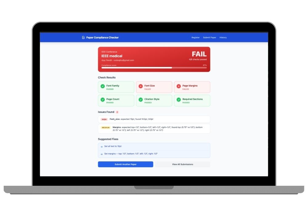 PaperCheck AI — Automated Research Paper Submission Compliance Checker