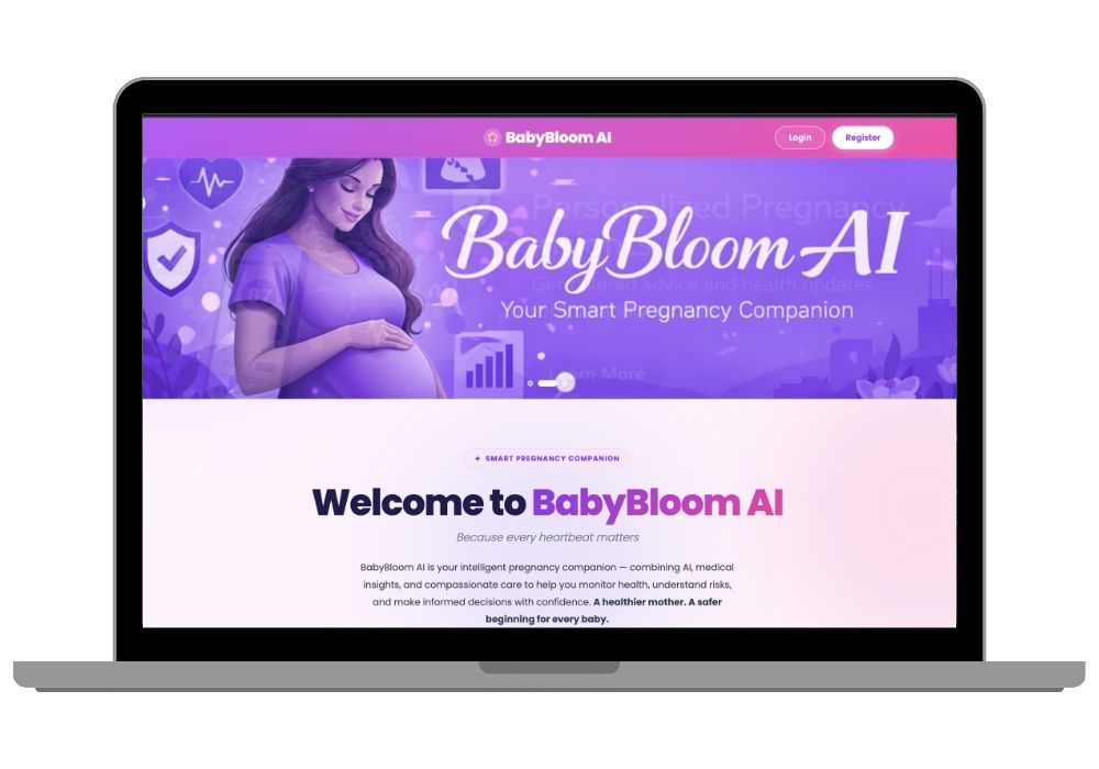 BabyBloom AI - Pregnancy Health Monitoring and Risk Prediction System with ML-Powered Analysis and AI Chatbot