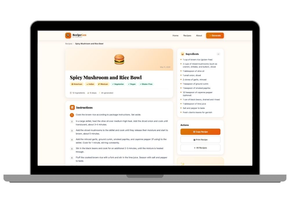 RecipeGen — Turn Your Fridge into Recipes | AI Final Year Project