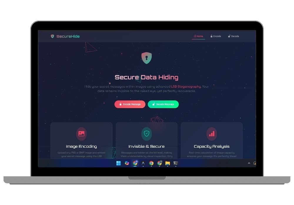 Advanced Image Steganography System - LSB Algorithm for Secure Data Hiding