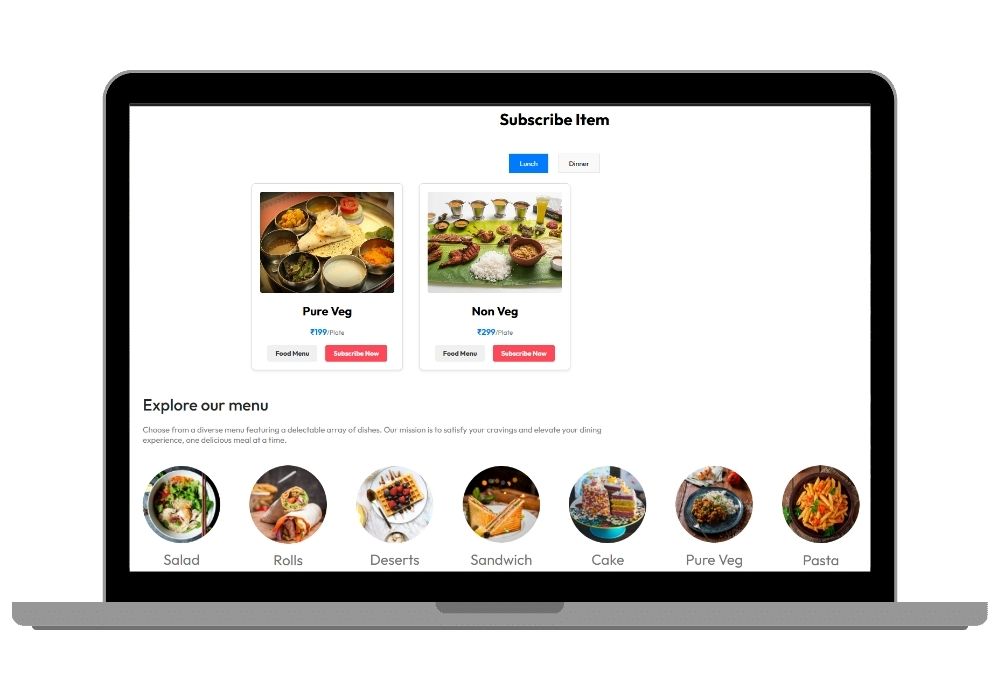 Tiffin Booking System – Online Meal Subscription & Daily Booking