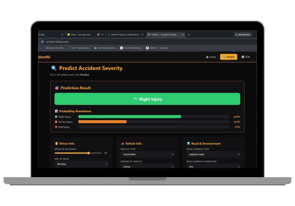 Traffic Accident Severity Prediction System using Machine Learning with SHAP Explainability and Flask Web App