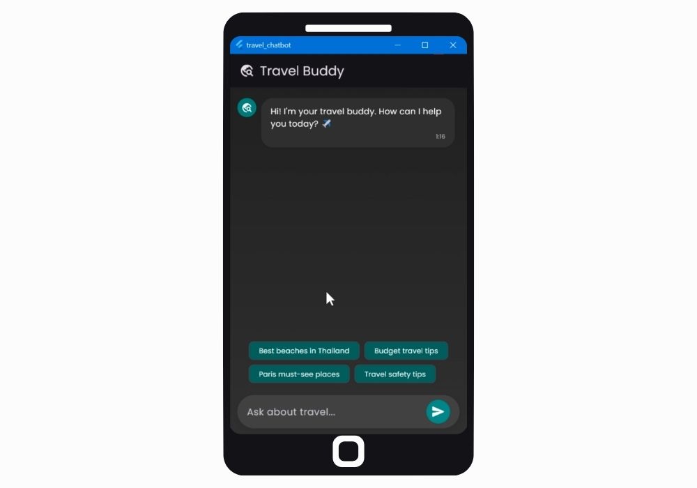 Travel ChatBot using Flutter Dart and Google Gemini API